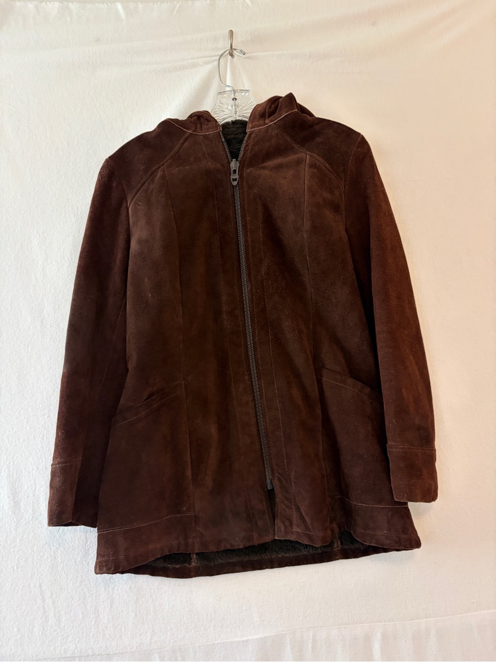1970s Suede Fleece Lined Car Coat